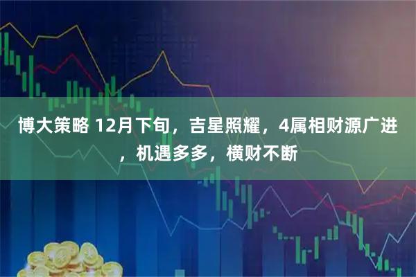 博大策略 12月下旬，吉星照耀，4属相财源广进，机遇多多，横财不断